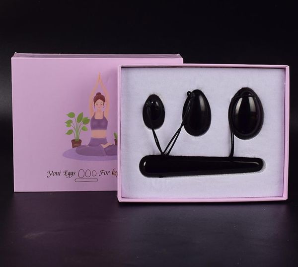 4 in 1 egg certified yoni wand for with care obsidian yoni egg exercise women kegal tool healing home health exercise set goshu